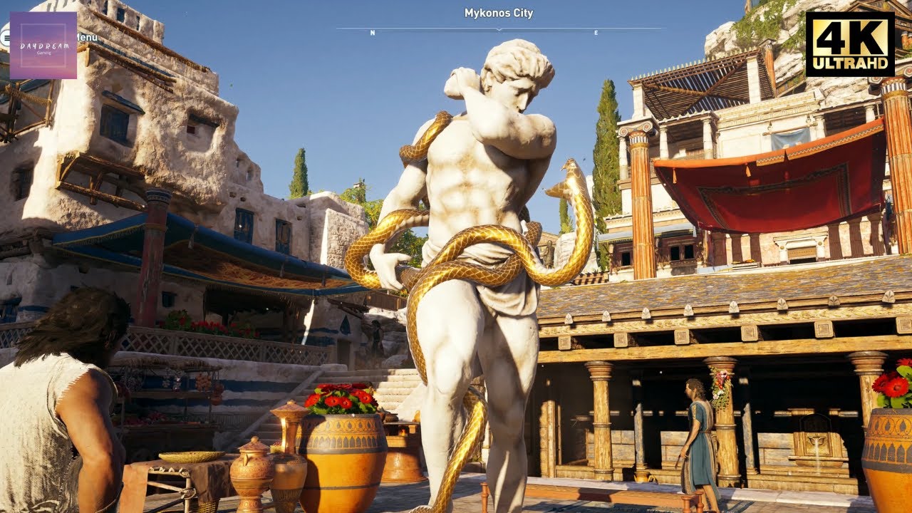 Walking in Ancient Greece - Mykonos Island [ Assassin's Creed: Odyssey - Discovery Tour ]