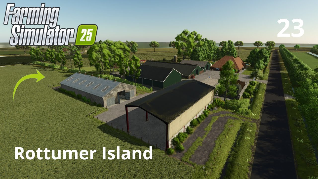 BUILDING A NEW STABLE FOR THE BUFFALO AND STARTING MOWING | ROTTUMER ISLAND #23 | FS25