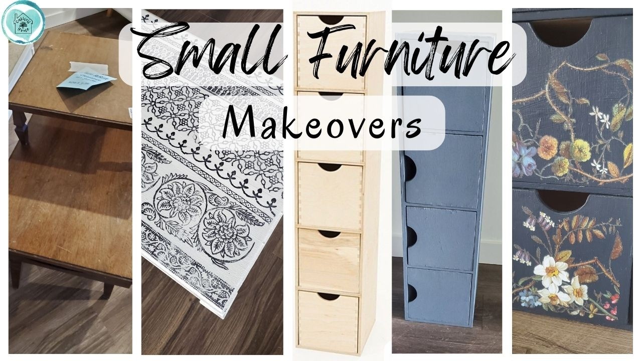 Small Thrifted Furniture Makeovers * Thrift to Treasure - IOD Stamps & Transfers - Fusion Paint