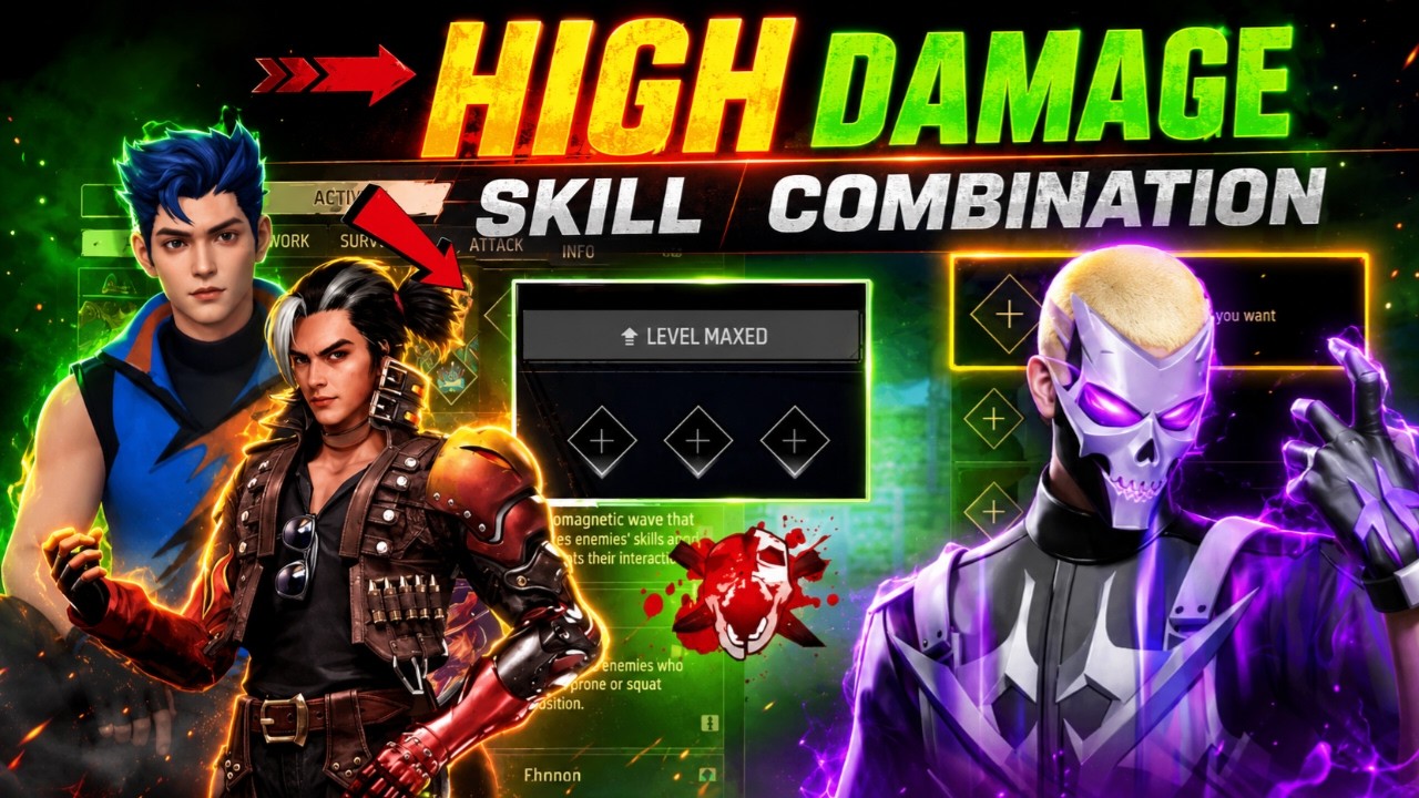 4 August 2026 🔥 HIGH DAMAGE SKILL COMBINATION | Best Character Skill for BR rank