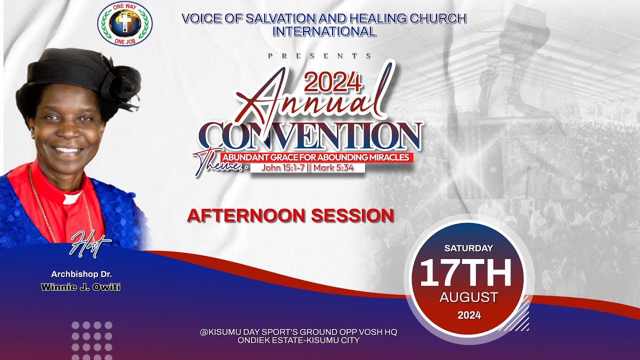 VOSH ANNUAL CONVENTION 2024 || SATURDAY 17TH AUGUST | AFTERNOON SESSION