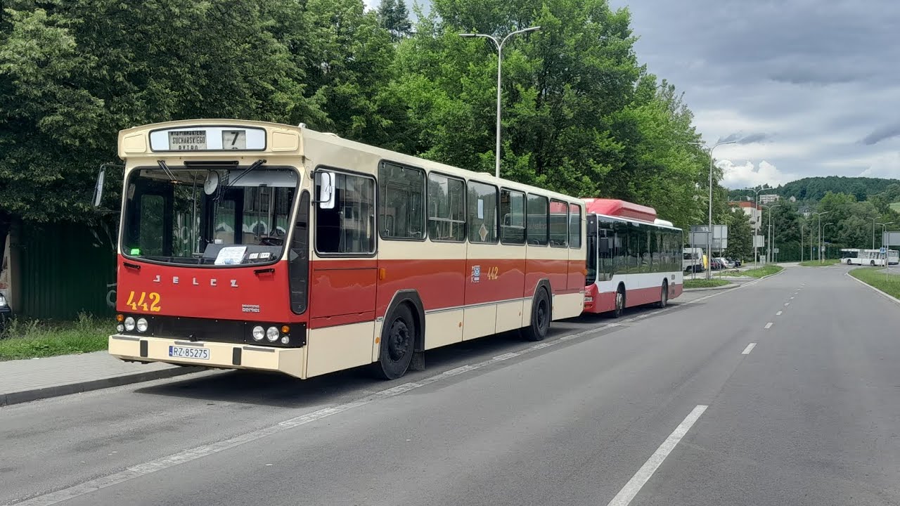 Zabytkowy Jelcz PR110U #442 na linii 7(cała trasa)