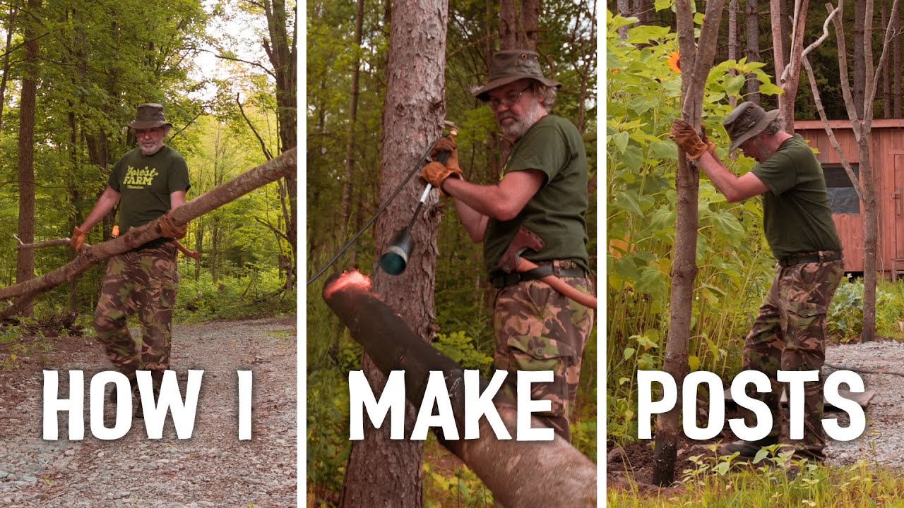 How To Make & Install Fence Posts – And Preserve With Fire!