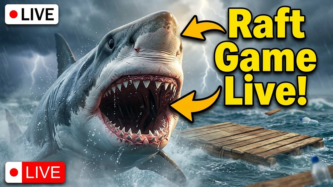 The Shark Won’t Leave Me Alone… Raft Survival Is BRUTAL! 🦈 | Live