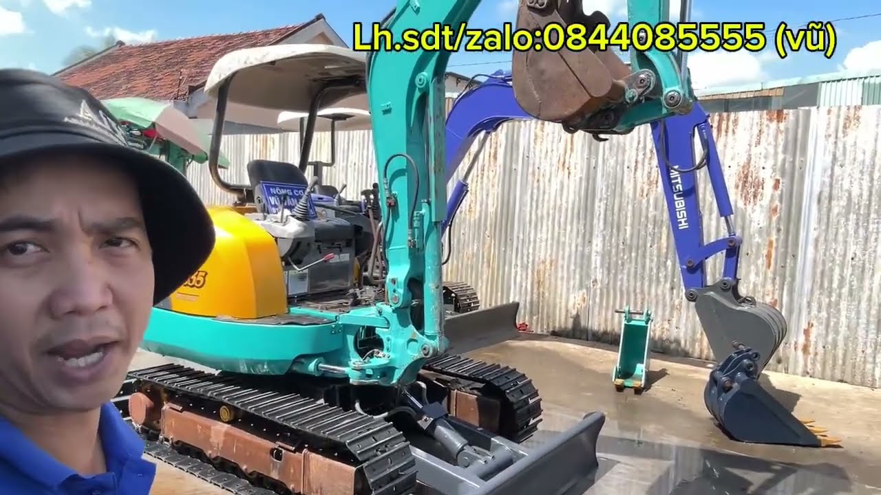 Siêu Cọp👍xe đào Kubota K035-5 đời cao 2006 rất chất bơm bítton lái thủy👏mời Ae xem video☎️0844085555