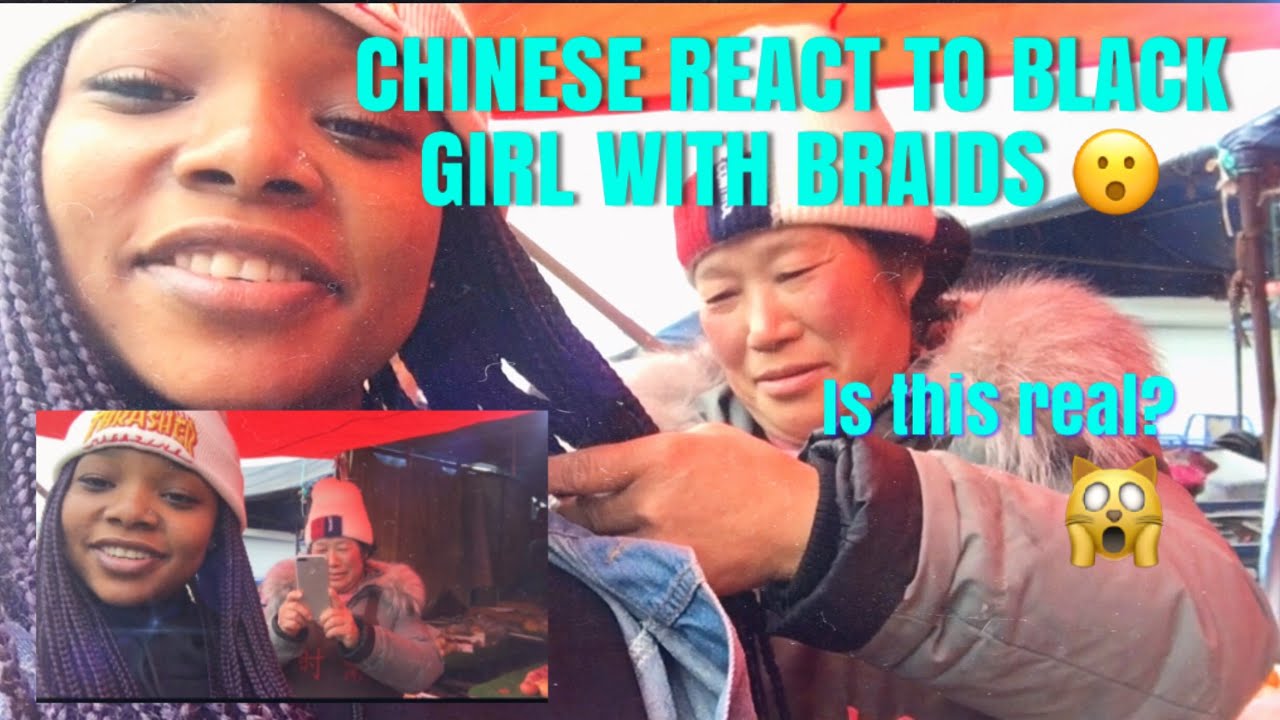 CHINESE REACT TO BLACK GIRL WITH BRAIDS||chinese market||Tinah McWilliams