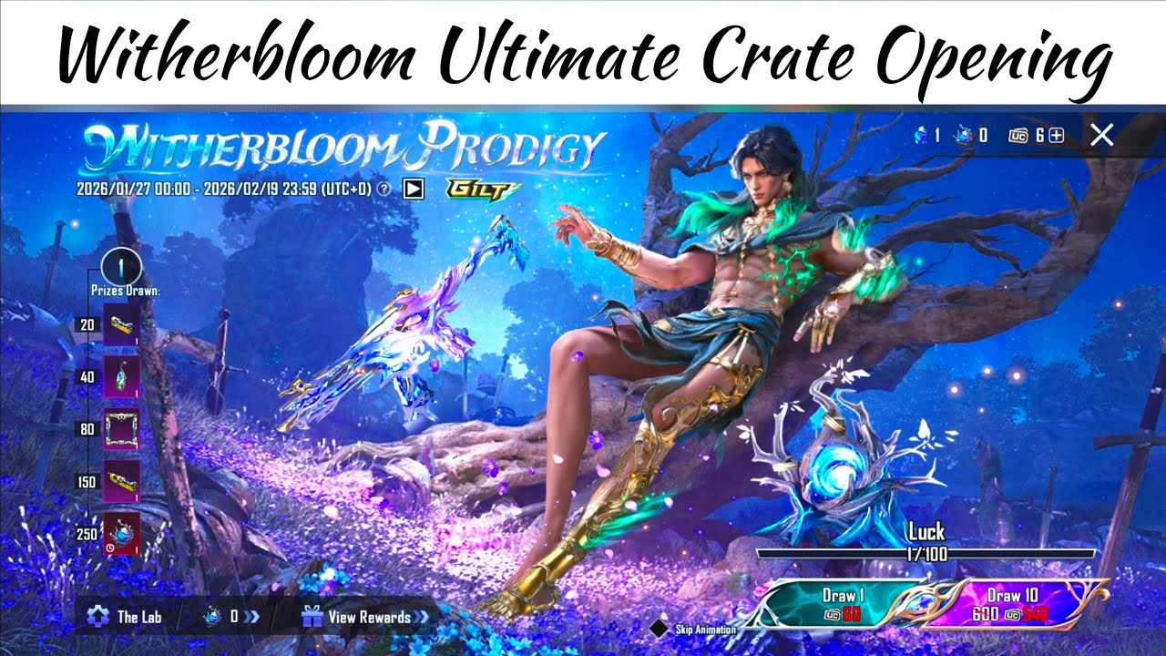 New Witherbloom Prodigy Ultimate Crate Opening | Sacred Witherbloom Honey Badger | PUBG MOBILE