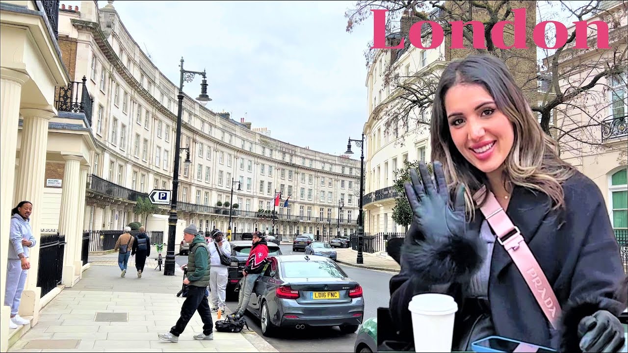 London City Tour, Belgravia and Knightsbridge, the paradise of the millionaires and billionaires. 4K