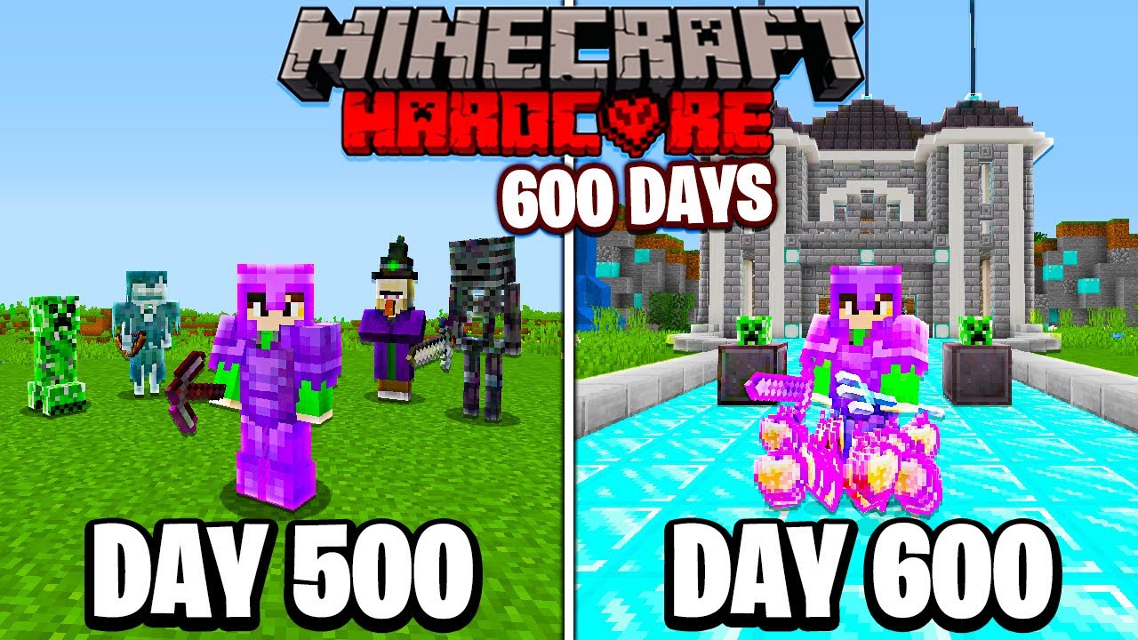 I Survived 600 Days in HARDCORE Minecraft...