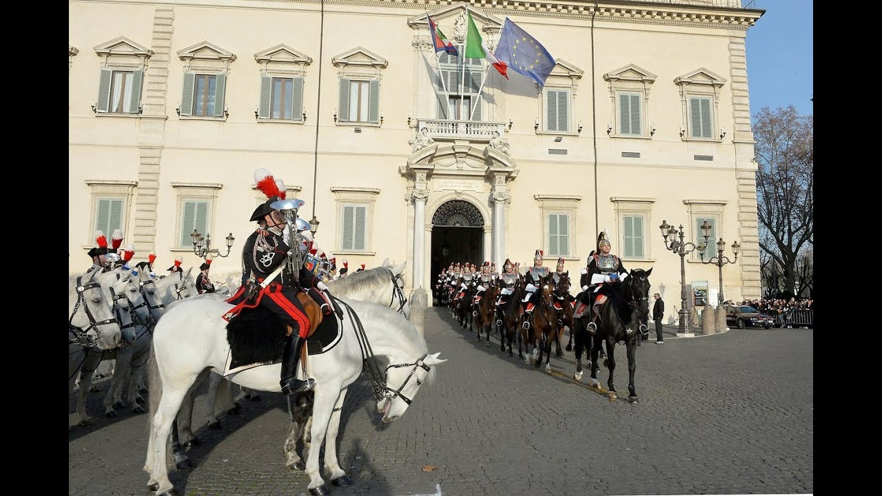 Corazzieri e Carabinieri Cambio della Guardia - Festa del Tricolore al Quirinale - Video