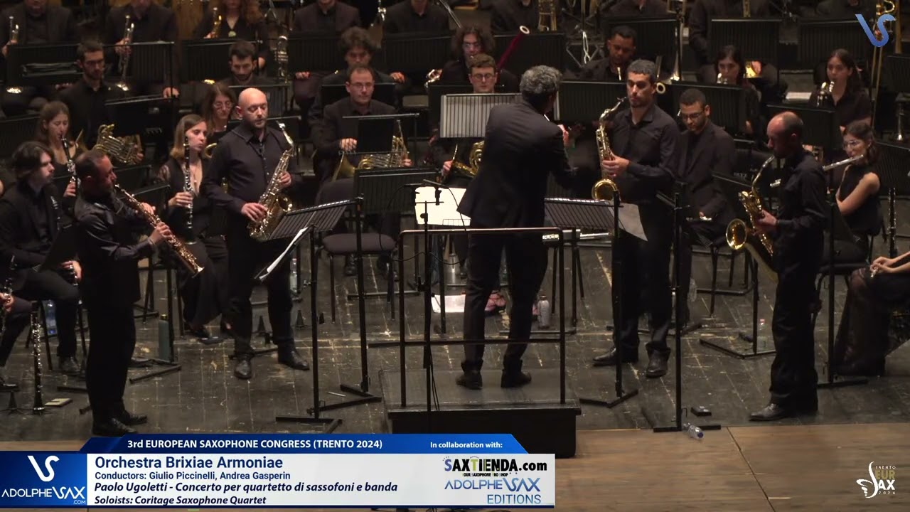 EURSAX 2024: Coritage Saxophone Quartet plays Concerto per quartetto di sax e banda by P. Ugoletti