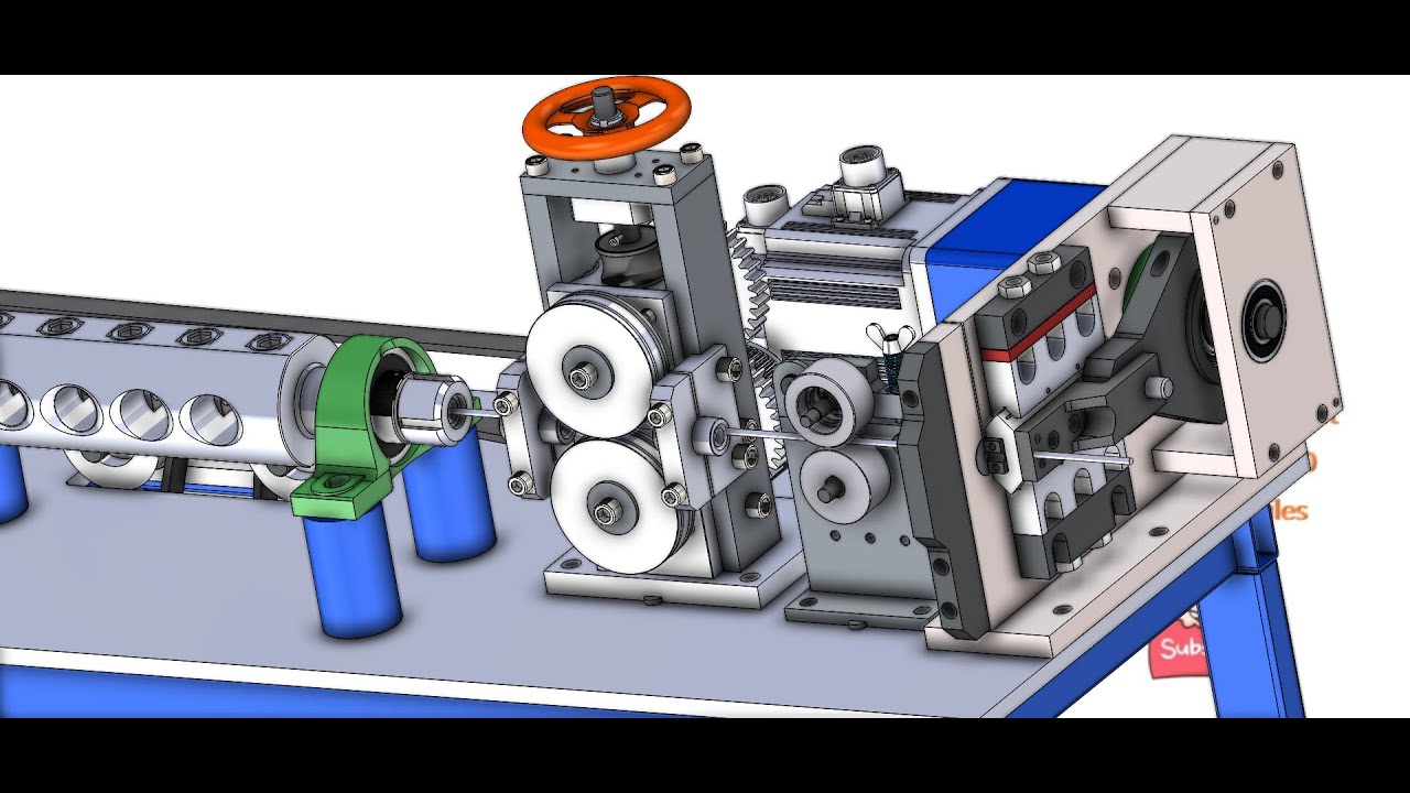 wire straightening machine-industrial 3D model : machine-world.net P299