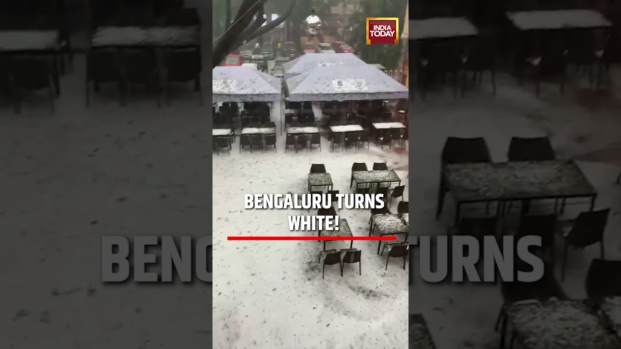 Viral Video | Hailstorm in Bengaluru | City Looks Like Snow Land! #bangluru #weather