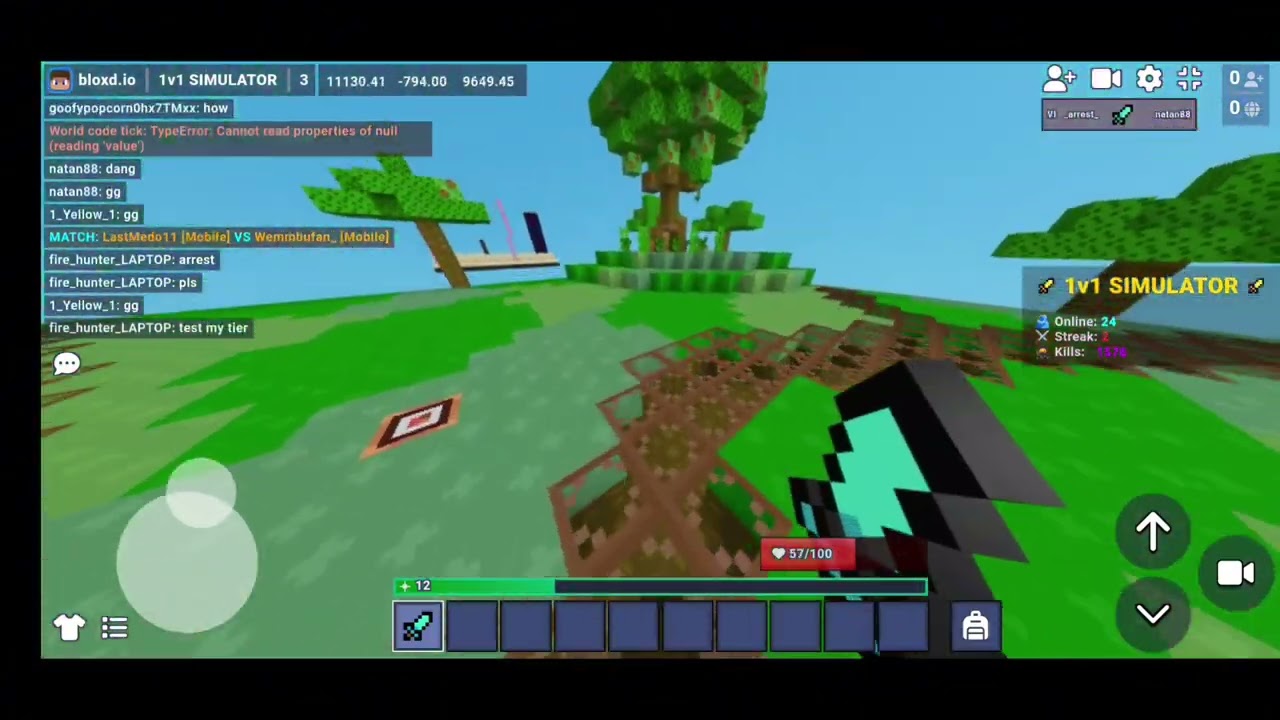 Mobile pvp #3 easy kills #bloxd