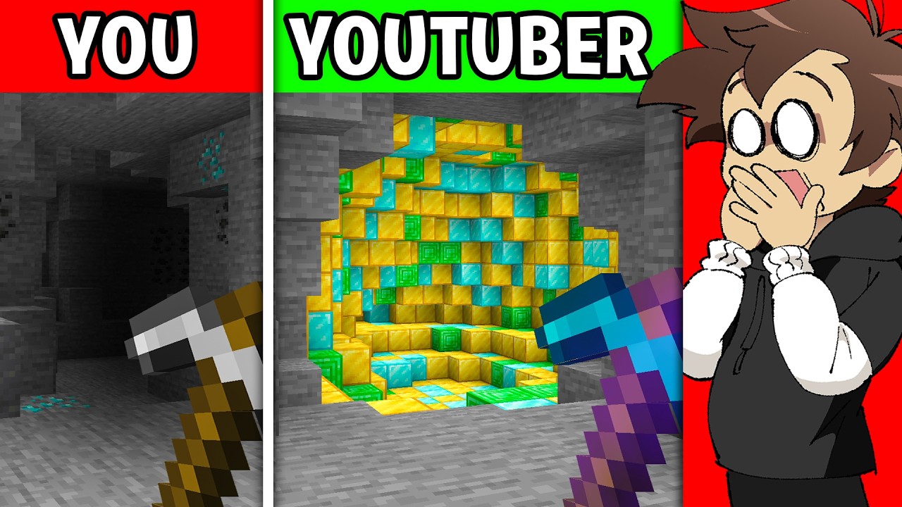 How DIFFERENT YOUTUBERS Play Minecraft!