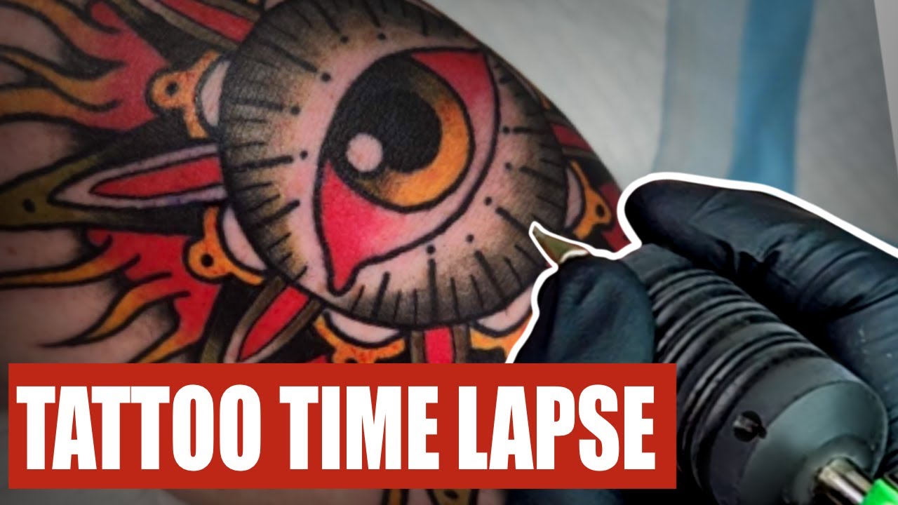 TATTOO TIME LAPSE | Traditional Tattoo On The Knee