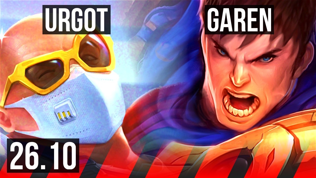 URGOT vs GAREN (TOP) | Good KDA: 15/1/9, 40K damage | EUW Master | 26.10