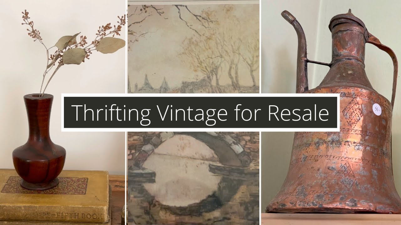 Thrifting Vintage for Resale | Vintage Home Decor Thrift Haul | Estate Sale Shopping