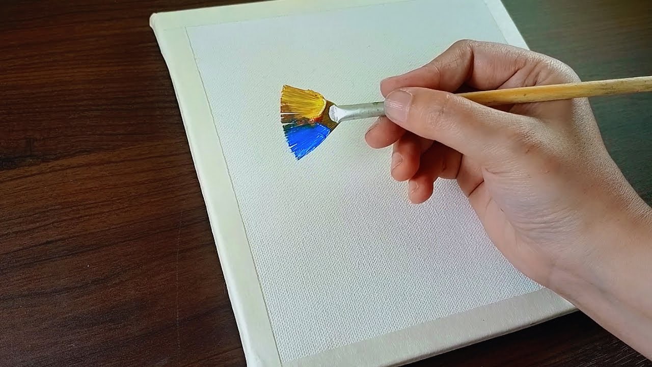 Easy way to Paint a Snow Meets the Sunset Light / Acrylic Landscape Tutorial / DEMO 