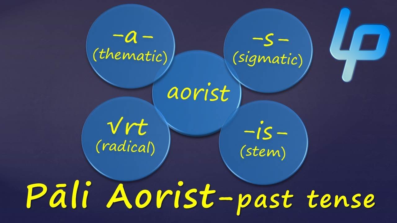 4 Aorist Verb inflections (Pali past tense) :Learn Pali Language