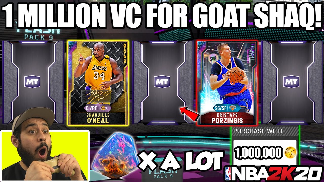 WE SPENT 1 MILLION VC FOR GOAT SHAQ AND PULLED SO MANY GALAXY OPALS IN NBA 2K20 MYTEAM PACK OPENING