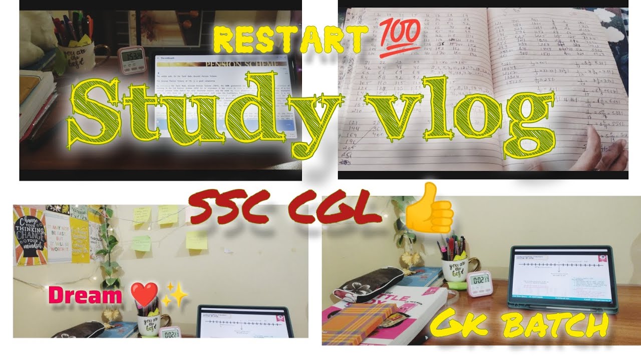 SSC CGL STUDY VLOG 2026💯✨👍|| Restart my preperation after long 👍💯#ssccgl 