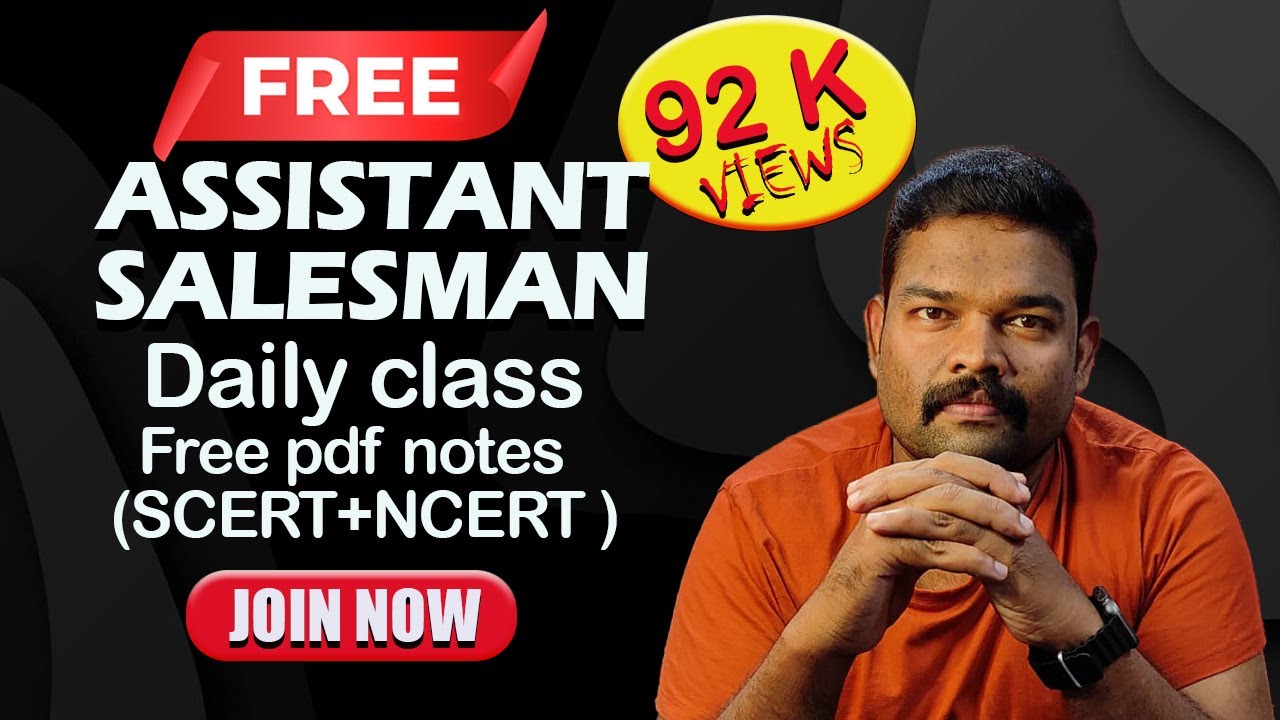 Assistant salesman -2025/ DAY-1/FREE CLASS+NOTE 