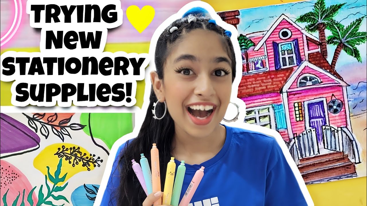 Trying New Stationery & Art Supplies!🎀😍✨️ | Riya's Amazing World