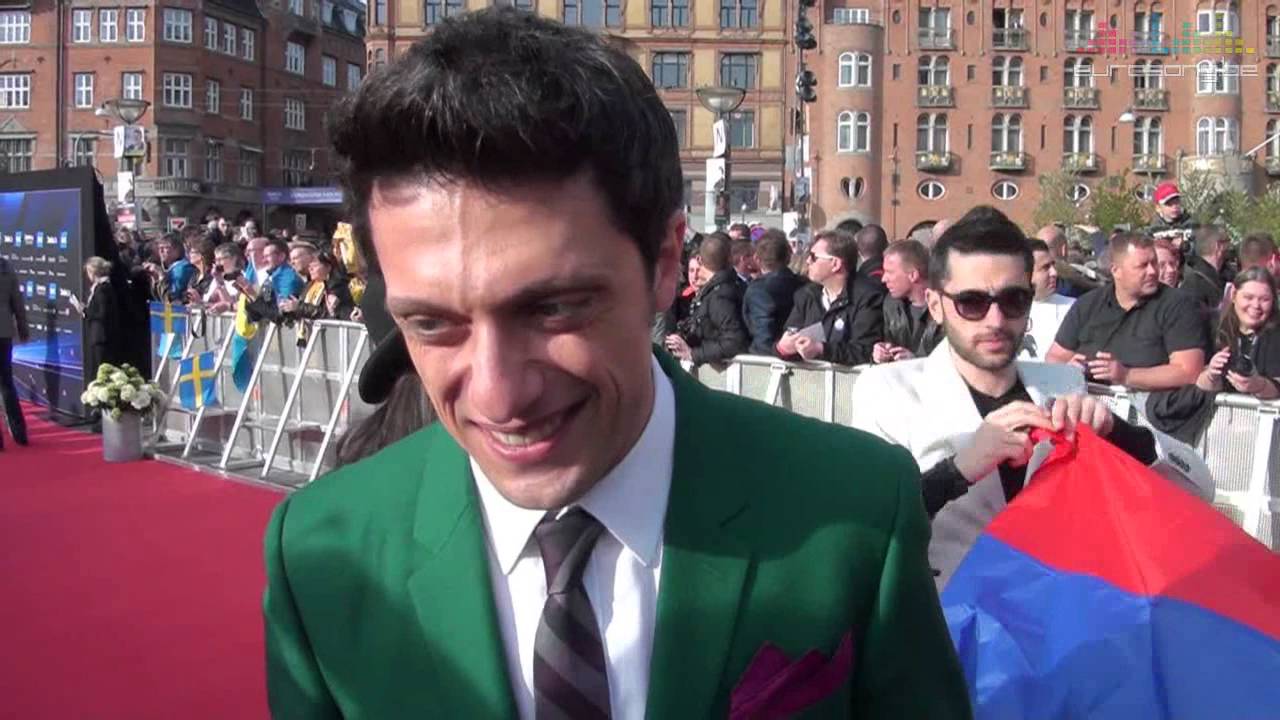 Aram MP3 on the red carpet in Copenhagen Eurovision 2014 Armenia