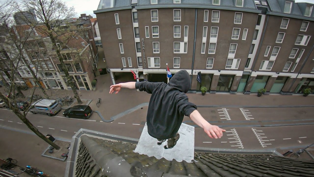 Parkour Ninjas on Amsterdam Rooftops - POV