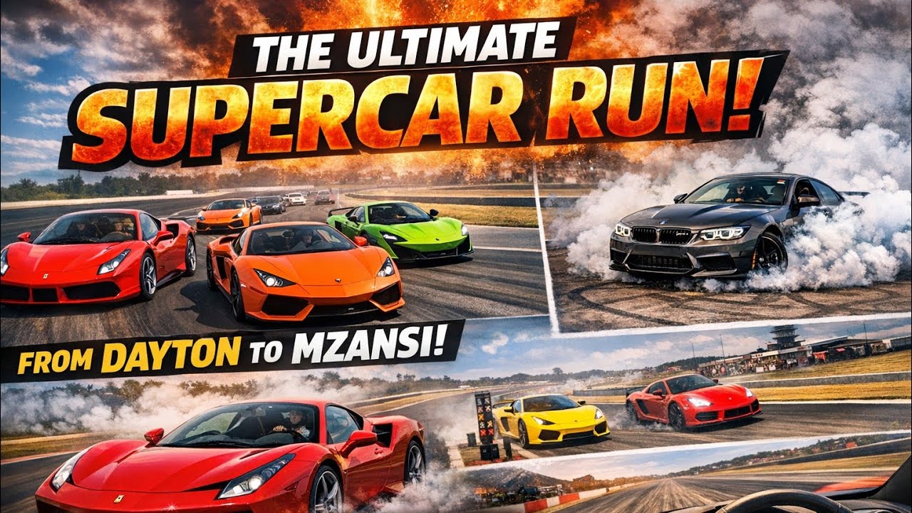 THE ULTIMATE SUPERCAR RUN : Ferrari, Lamborghini, McLaren & More / Daytona To Mzansi Race Track