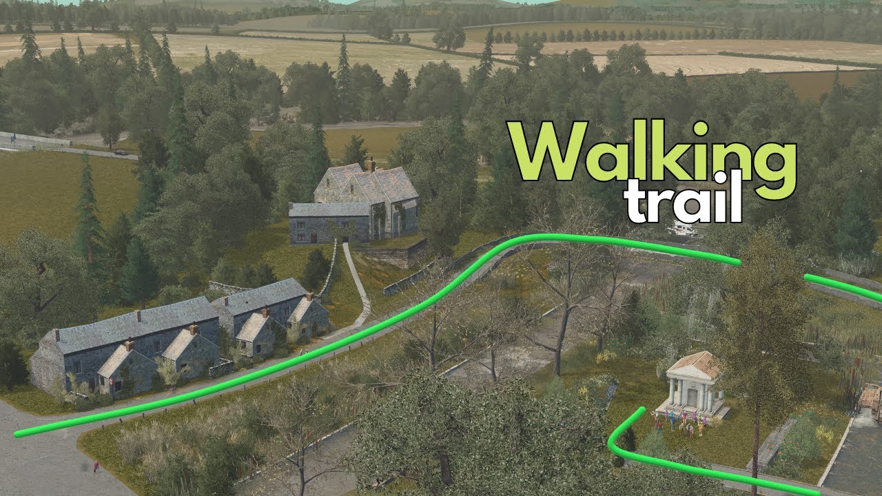 UK style old cloth mill and walking tour | Cities Skylines 4k | Europe 31