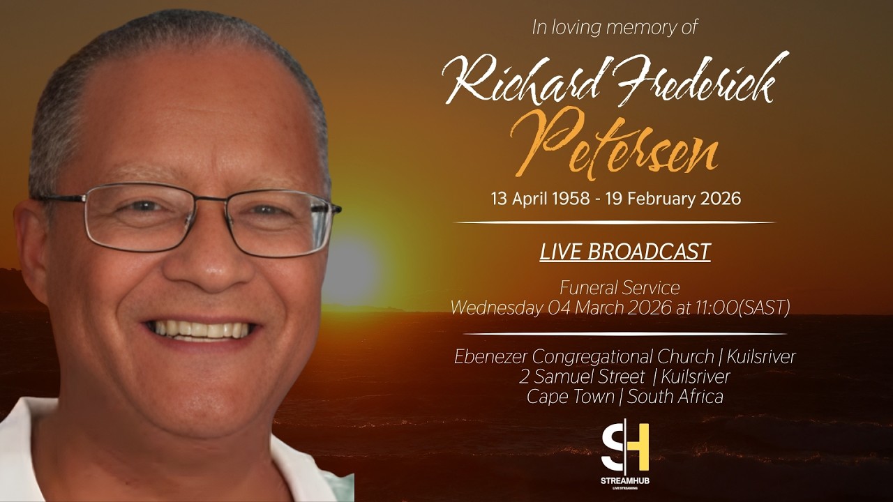 LIVE BROADCAST - FUNERAL SERVICE  OF RICHARD PETERSEN  -  WEDNESDAY 04 MARCH 2026 @ 11H00