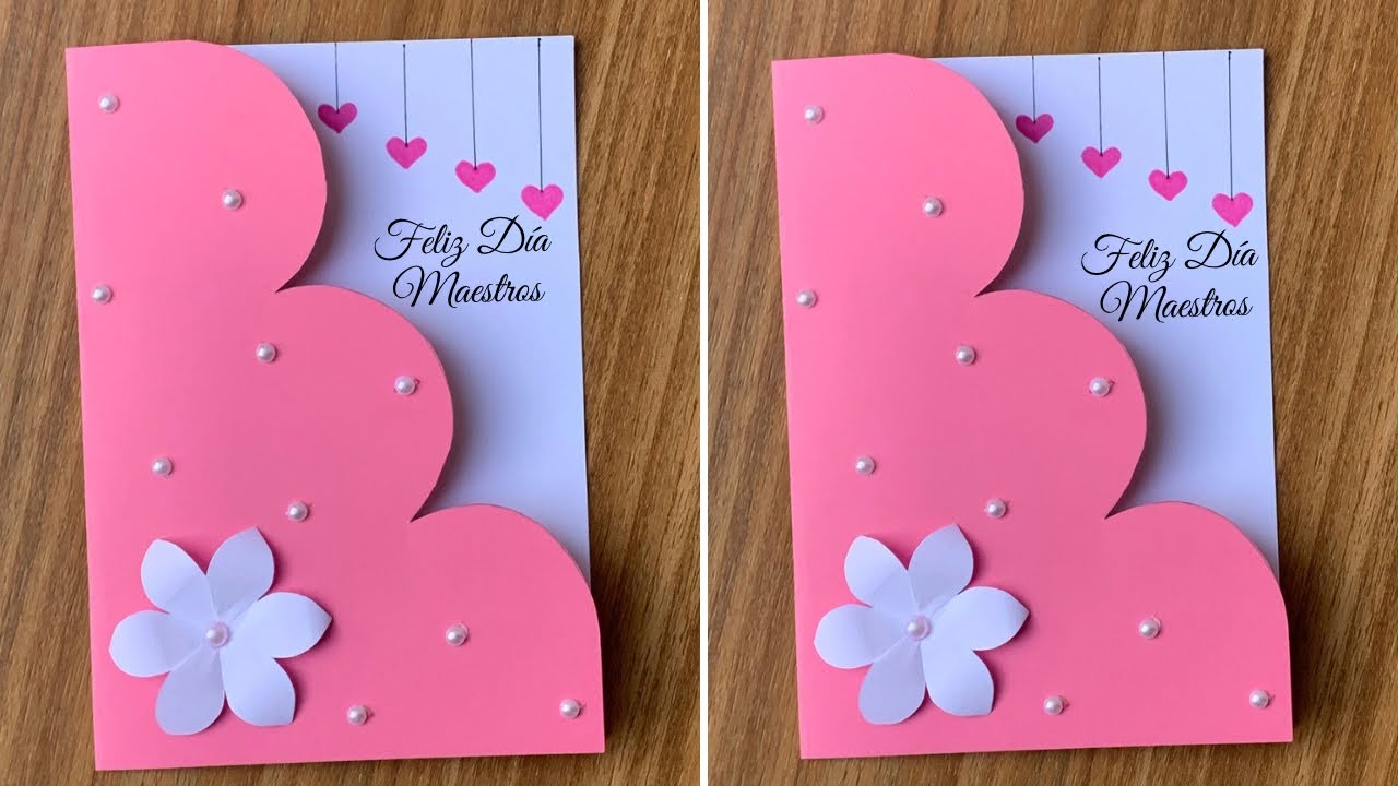 C&oacute;mo hacer una tarjeta para el D&iacute;a del Maestro f&aacute;cil y bonita | Manualidad para profesores