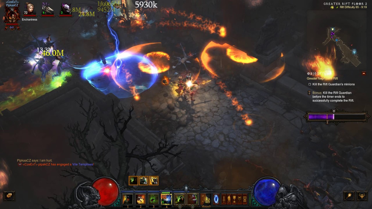 Diablo 3 gameplay - Witch Doctor GR 65