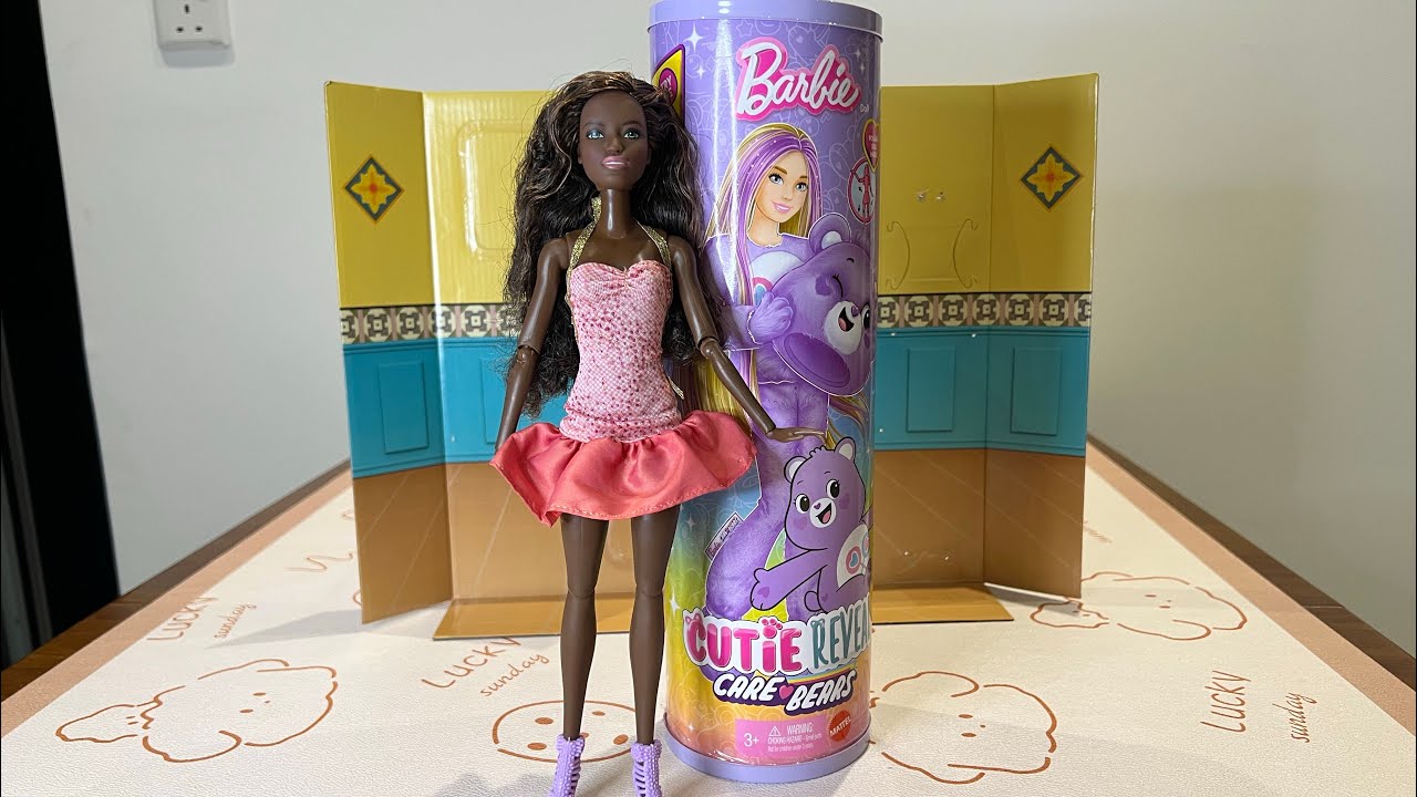 Barbie doll cutie review Care Bears 🐻 #barbie #barbiedoll #doll #toy #mattelbarbie #unboxing