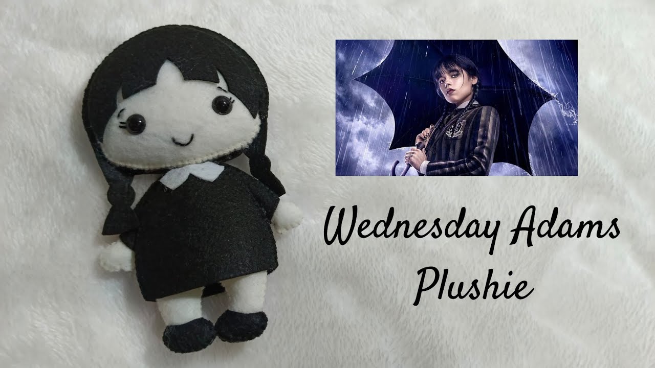 Wednesday Adams Plushie | FREE PATTERN | Felt Plushie | Felt Craft
