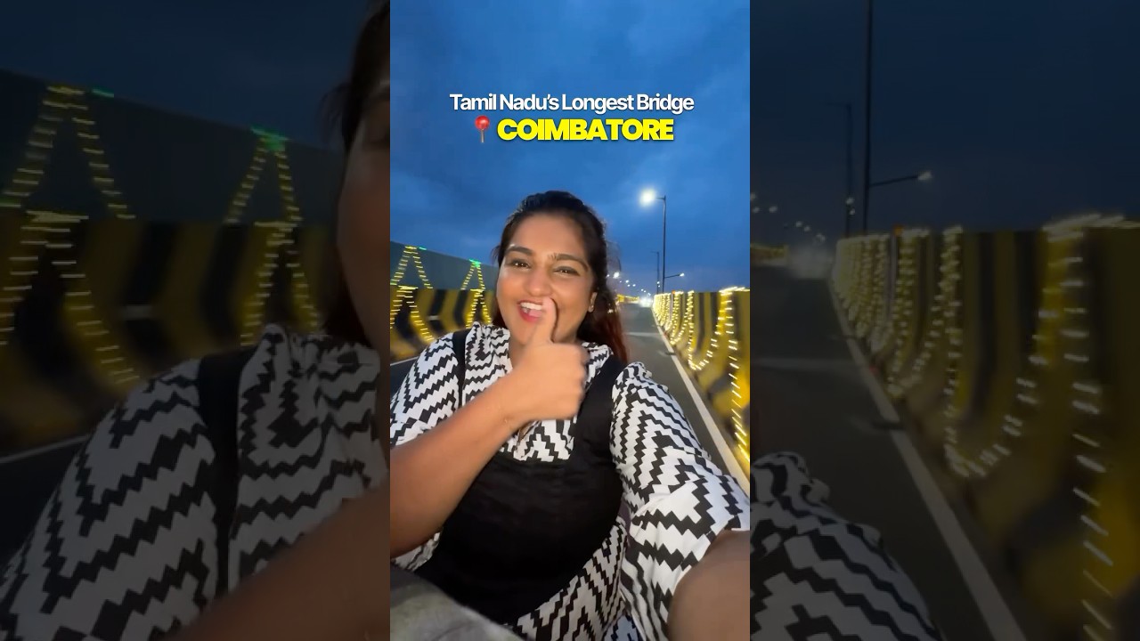 Coimbatore la இவ்வளோ பெரிய பாலம் | First time in GD Naidu Flyover #poojarajendran