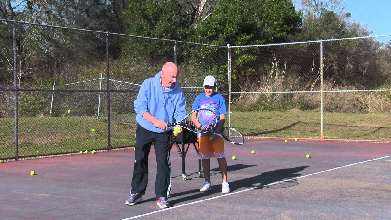 Serve   tossing to the right