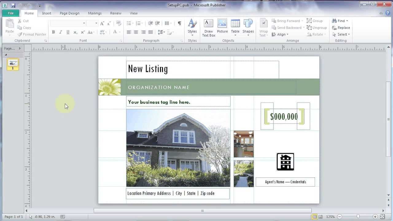 MS Publisher Preparing files for printing