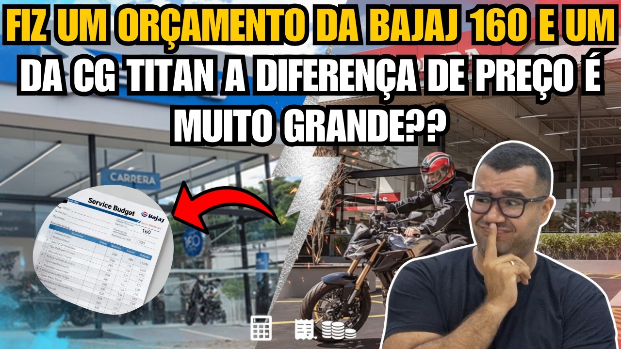 BAJAJ 160 VS CG TITAN FIZ O ORÇAMENTO E A DIFERENÇA ASSUSTA!