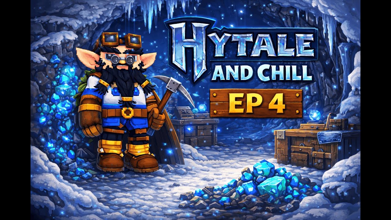 Hytale and Chill – EP 4 | Snow Biome Mining, Cobalt Farming & Workbench Progress (No Commentary)