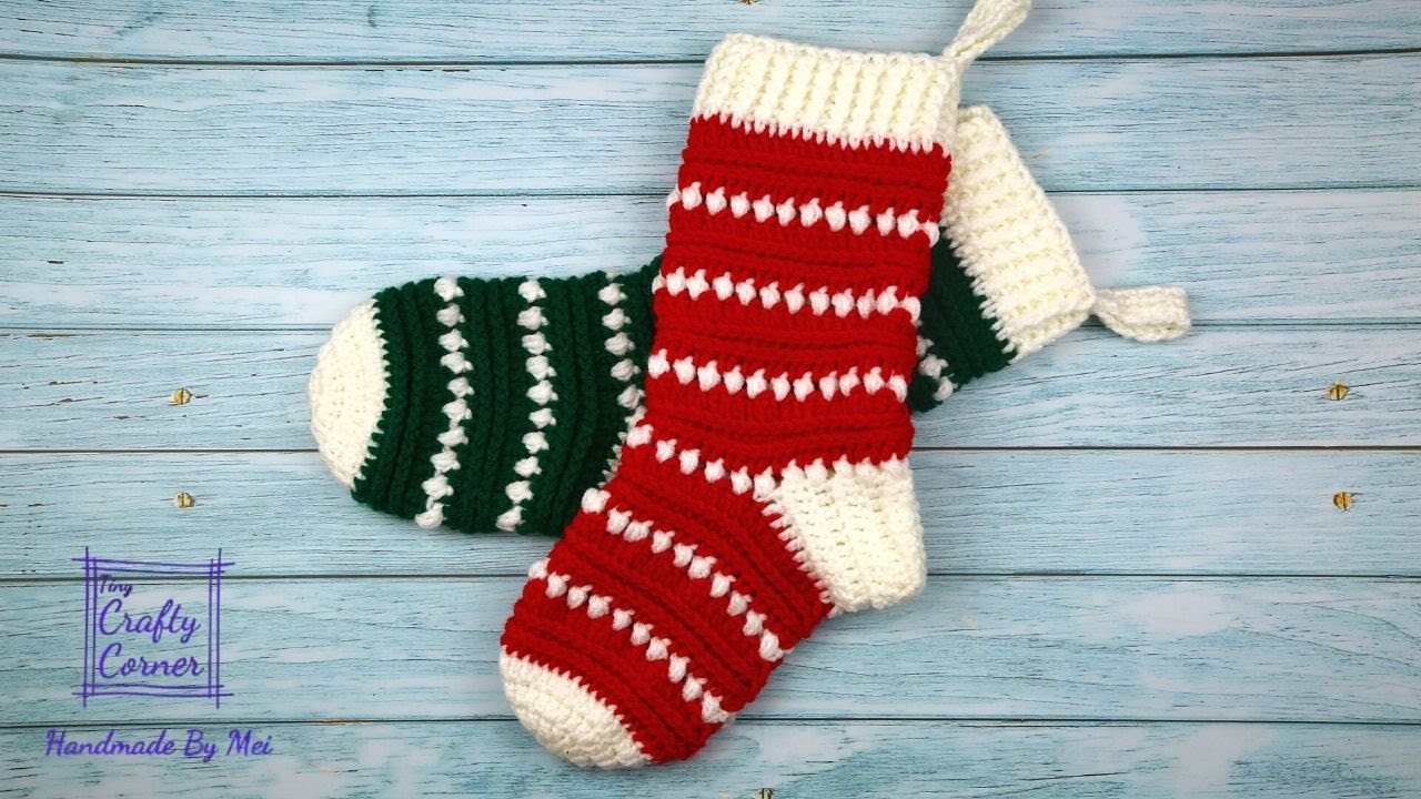 Crochet Easy Christmas Stocking Tutorial For Beginners
