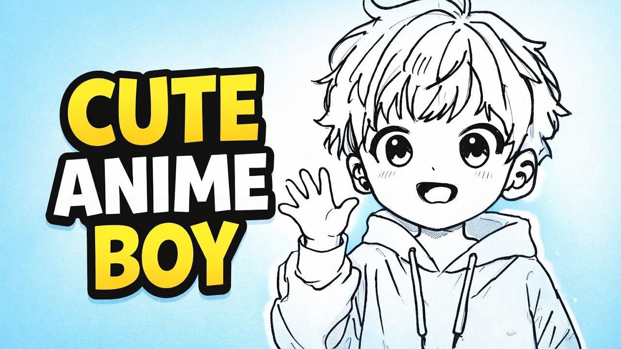 Cute Anime Boy Drawing Easy Step By Step | How To Draw Cartoon Boy Easily #art #easydrawing #viral 