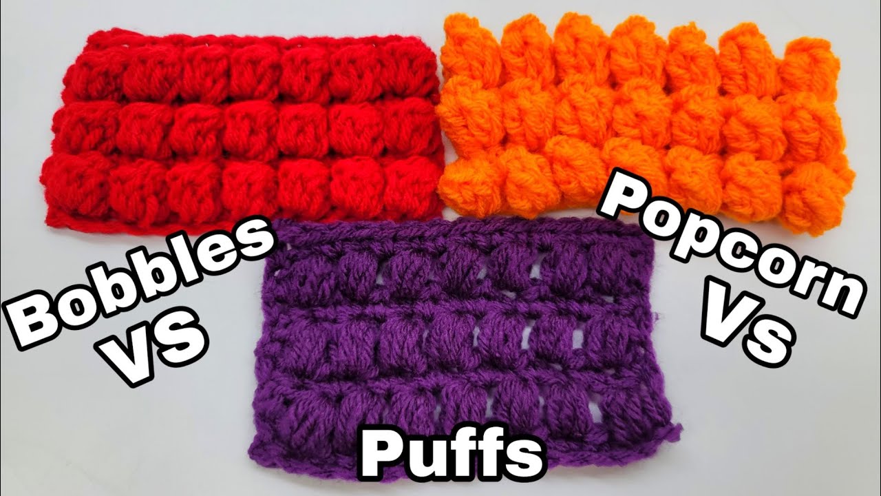 Crochet Bobble | Crochet Popcorn | Crochet Puff | Bag O Day Crochet