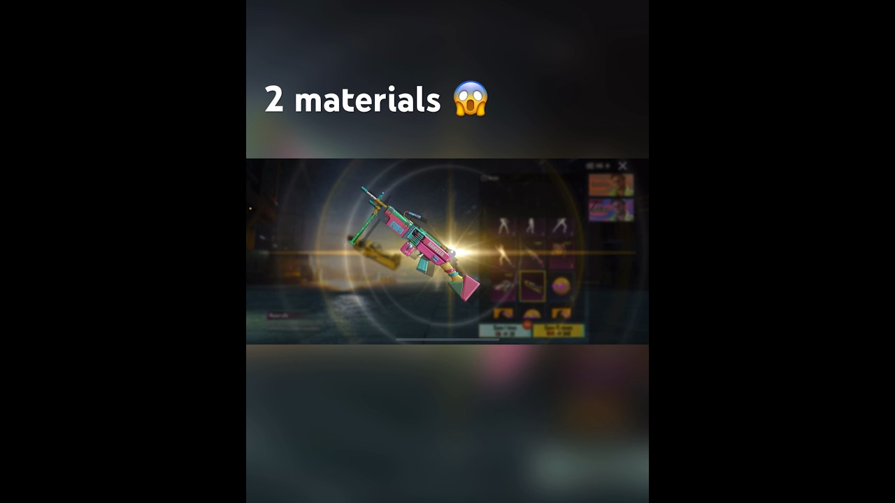 2 materials in one spin 😱#bgmishorts #pubgshorts