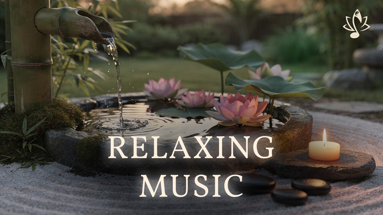 Gentle Water Sounds & Candlelight 🌿 Japanese Zen Music for Sleep & Mindfulness