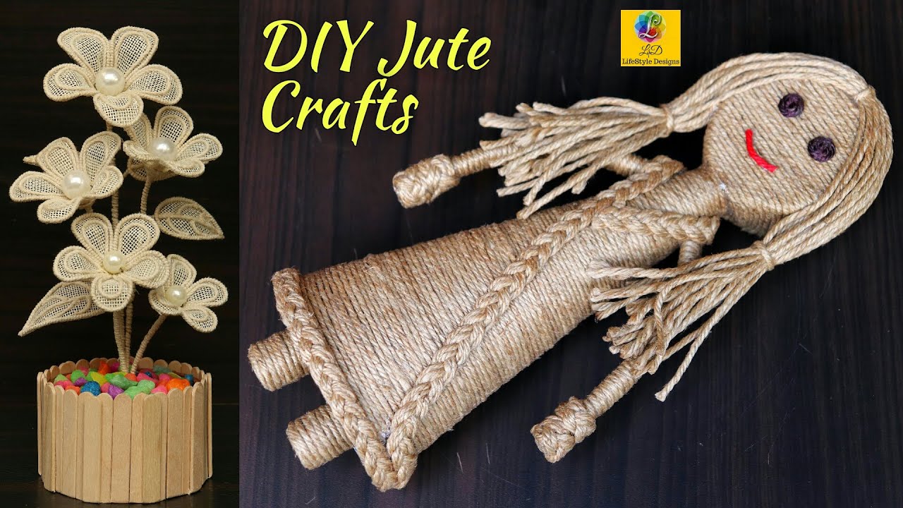Handmade DIY Craft Showpiece | Home Decorating Ideas Handmade | Jute Craft Decoration Design Art