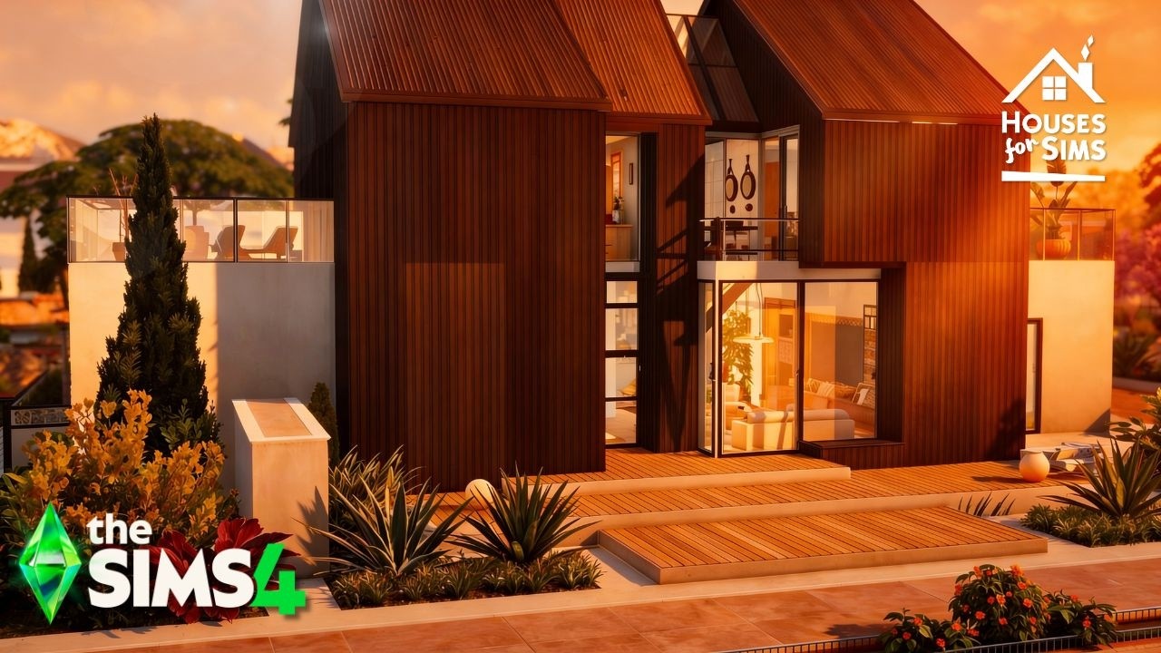 SLEEK MODERN HOUSE - THE SIMS 4 - Relaxing Speed Build