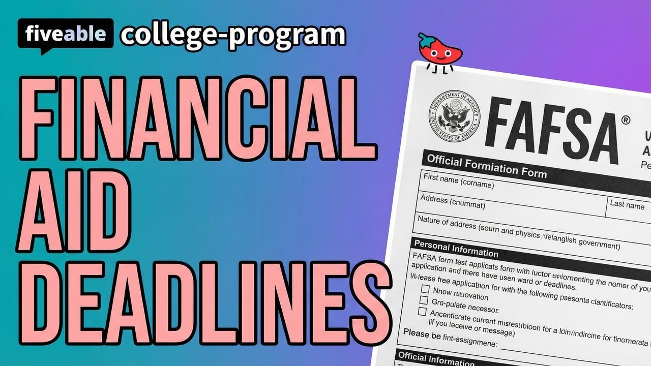 College Planning - Financial Aid Deadlines & FAFSA